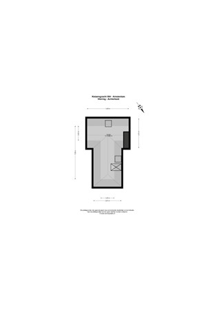 Plattegrond - Keizersgracht 584, 1017 EN Amsterdam - Keizersgracht 584 - Amsterdam - Vierde verdieping - Achterkant - 2D.jpg